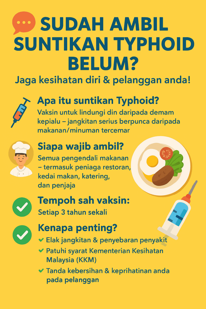 🍳 Dah ambil suntikan Typhoid ke belum?