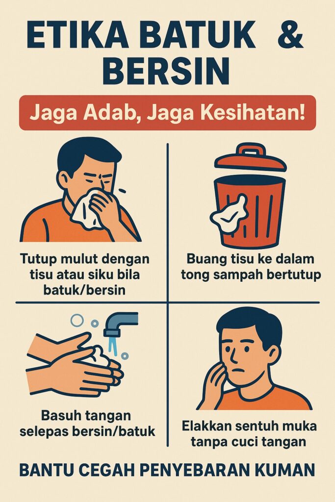 🤧 ETIKA BATUK & BERSIN👉 JAGA ADAB, JAGA KESIHATAN!
