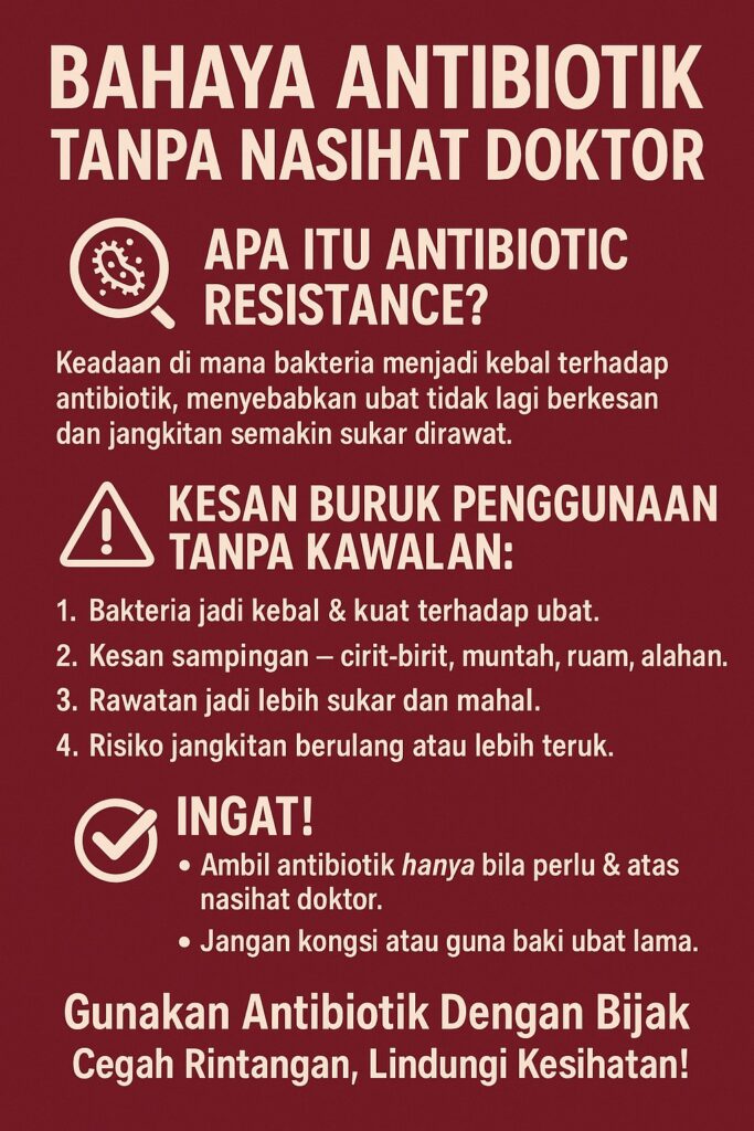 🦠 BAHAYA ANTIBIOTIK TANPA NASIHAT DOKTOR!