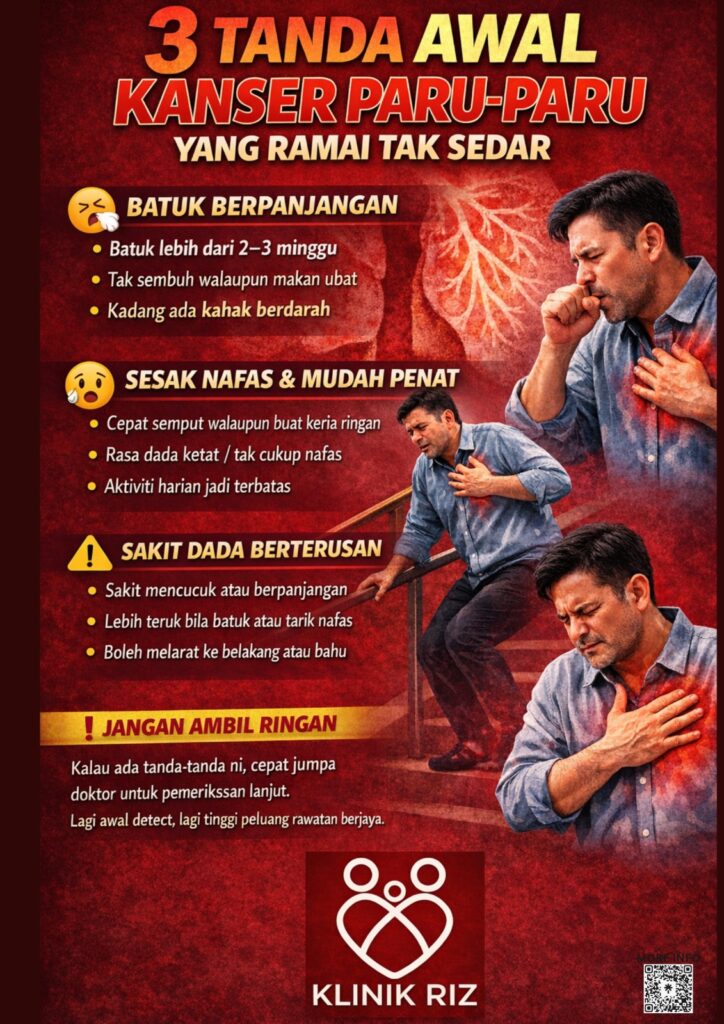3 TANDA KANSER PARU PARU