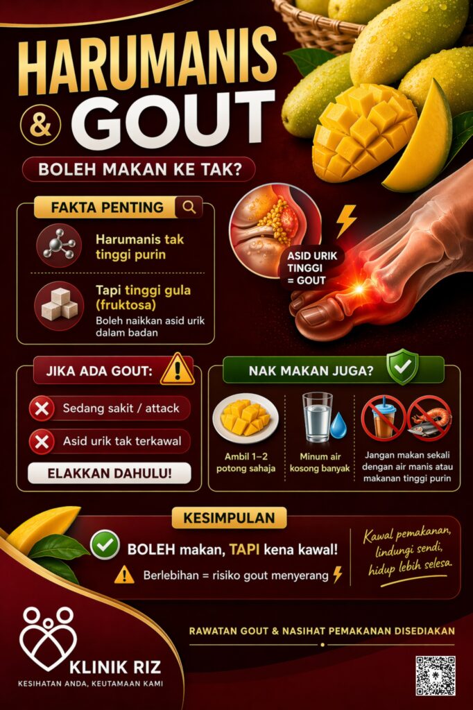 🥭 HARUMANIS & GOUT – BOLEH MAKAN KE TAK?