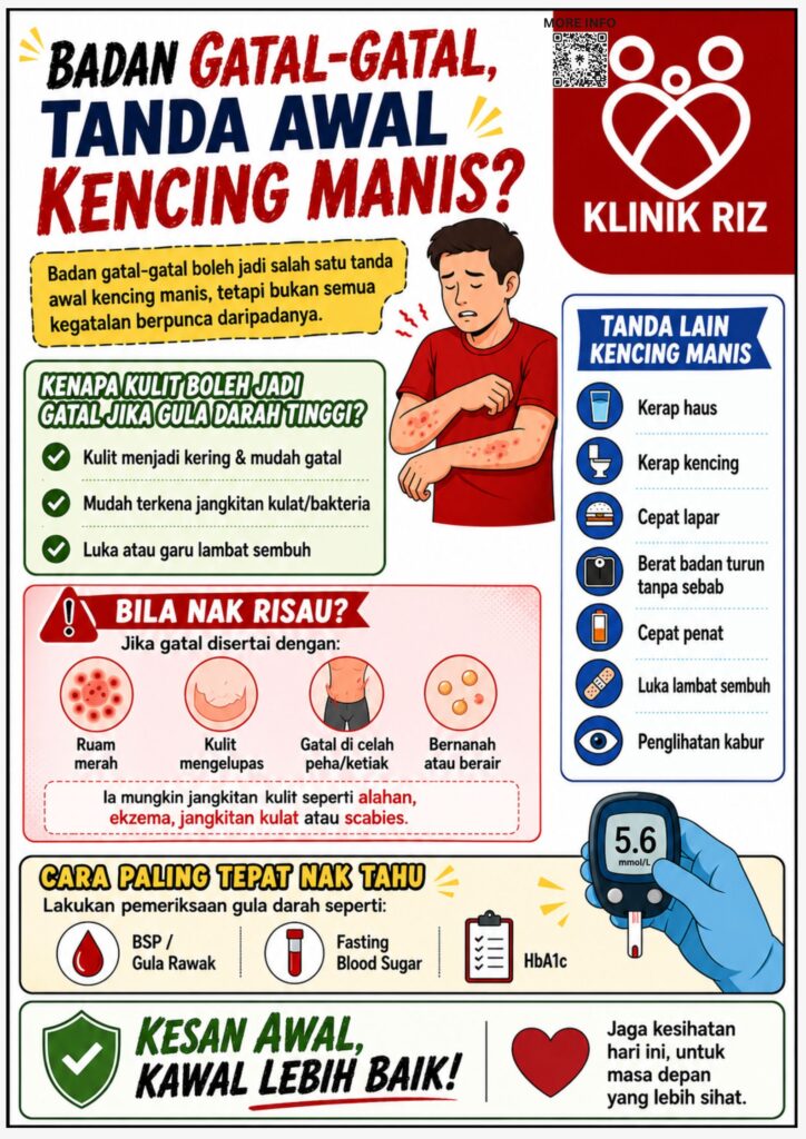 BADAN GATAL GATAL TANDA KENCING MANIS